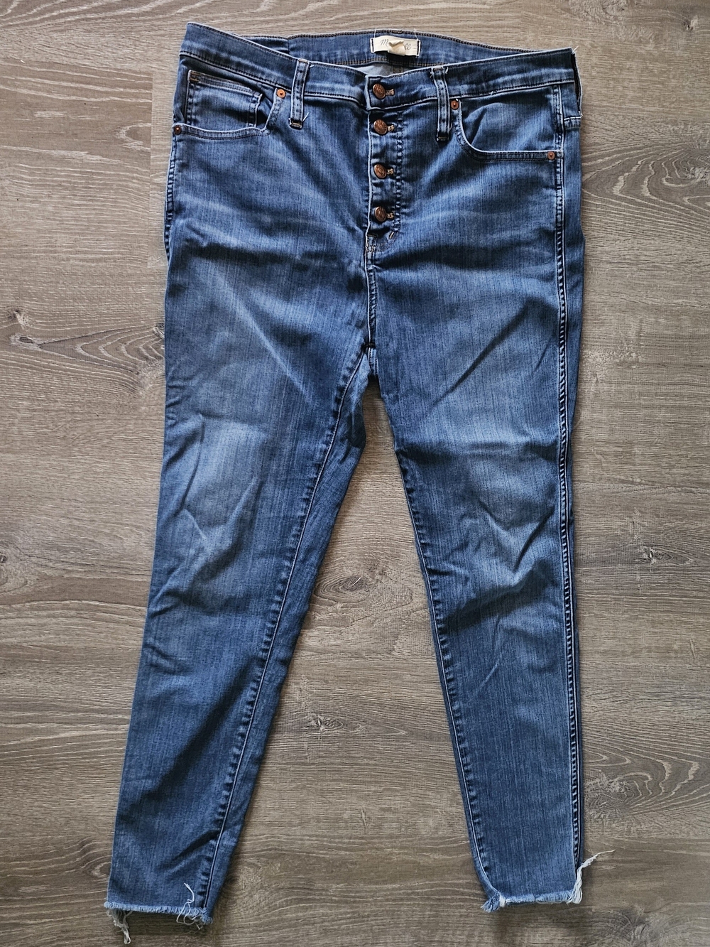Madewell Women’s Blue High-Rise Button-Fly Jeans